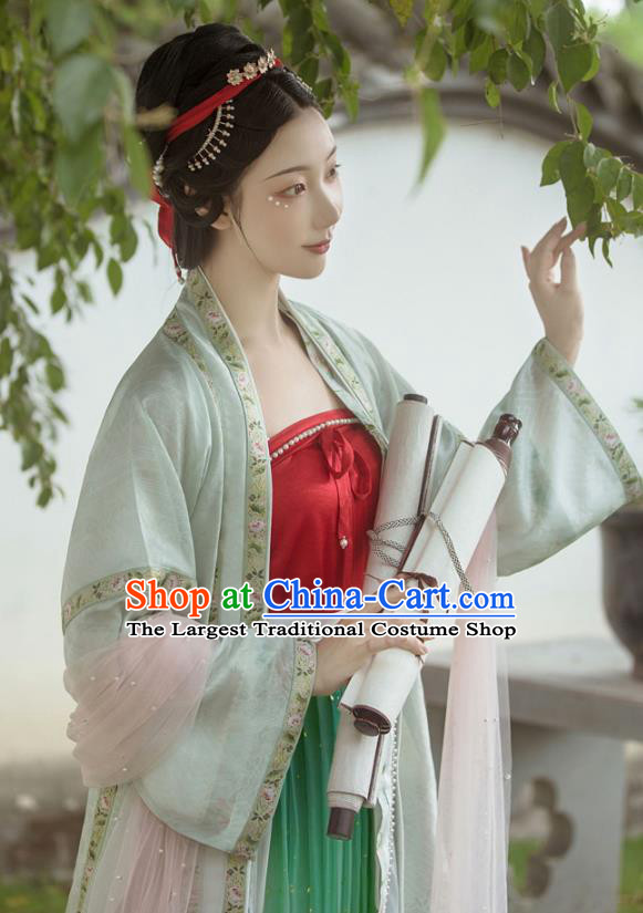 Ancient China Nobility Beauty Hanfu Clothing Traditional Song Dynasty Imperial Consort Historical Costumes