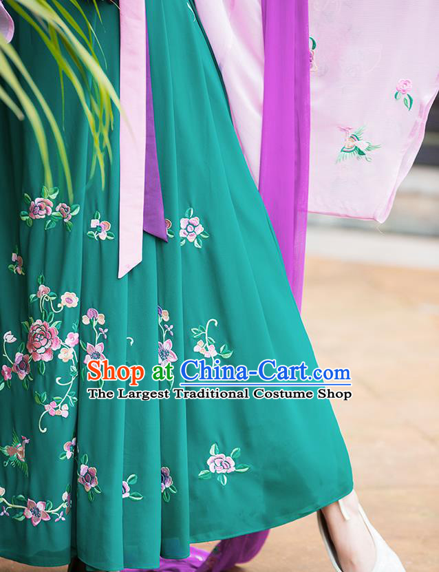 Traditional China Ming Dynasty Royal Princess Hanfu Dress Ancient Court Beauty Historical Clothing Full Set