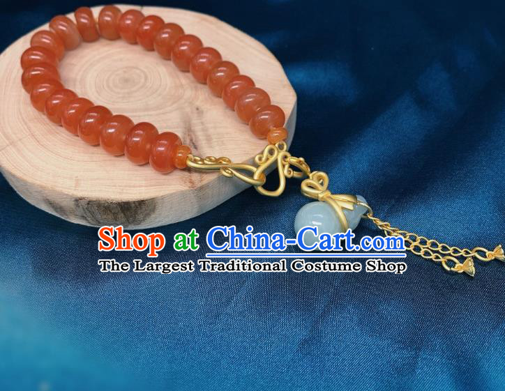 Handmade Chinese Wedding Bracelet National Agate Beads Wristlet Accessories