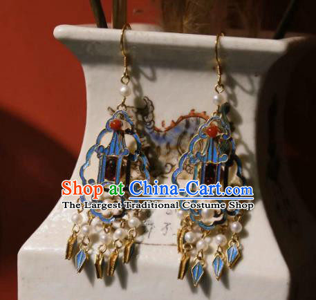 Handmade Chinese Cheongsam Ear Accessories Traditional Culture Jewelry Pearls Tassel Earrings
