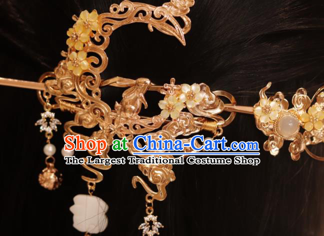 China Classical Hanfu Hair Accessories Traditional Ming Dynasty Princess Hair Crown and Hairpin