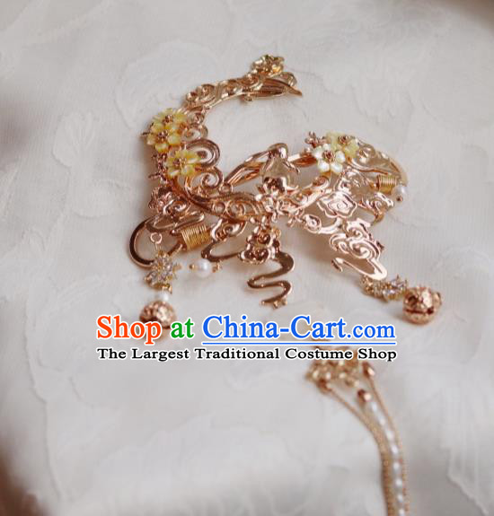 China Classical Hanfu Hair Accessories Traditional Ming Dynasty Princess Hair Crown and Hairpin