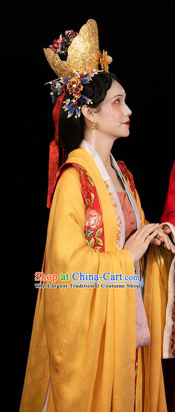 China Traditional Wedding Apparels Ancient Song Dynasty Imperial Empress Hanfu Clothing Full Set