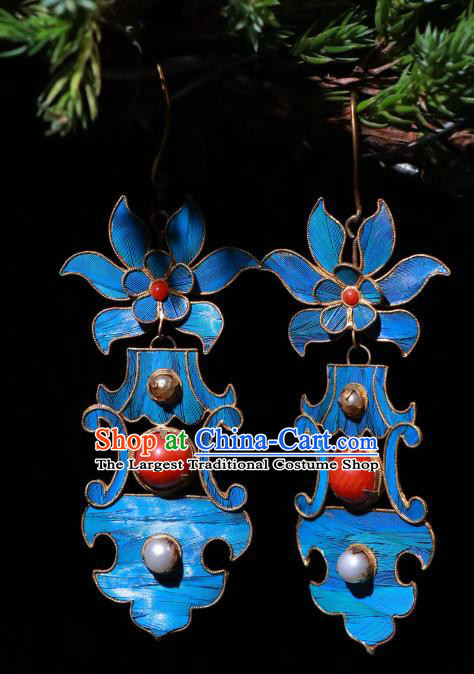 Chinese Ancient Qing Dynasty Ear Accessories Classical Cheongsam Pearls Earrings Jewelry