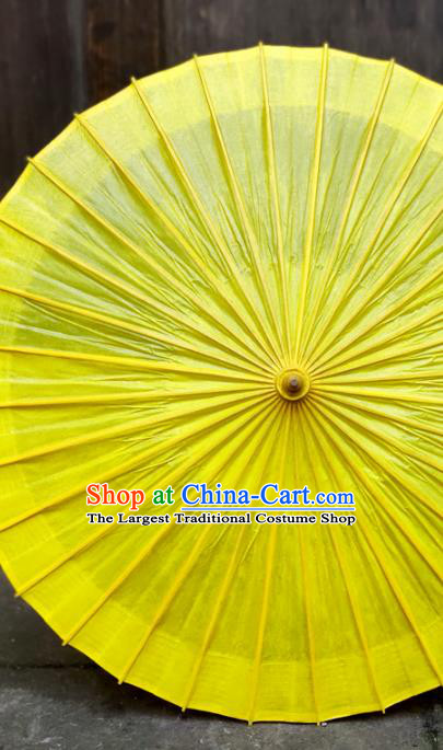 Traditional China Yellow Oil Paper Umbrella Handmade Umbrellas Artware Umbrella