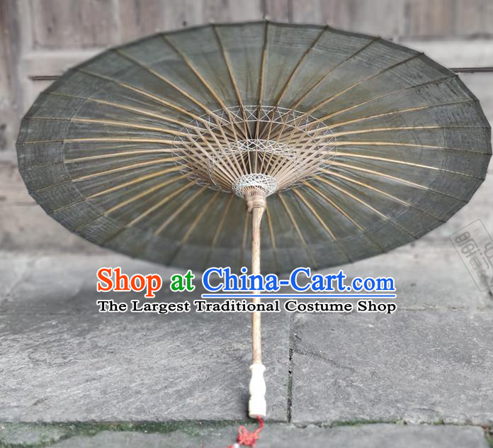 Traditional China Classical Dance Umbrella Grey Oil Paper Umbrella Handmade Umbrellas Artware