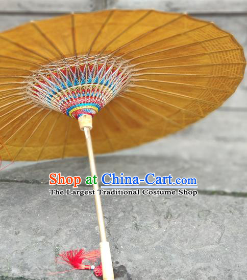Traditional China Bumbershoot Ginger Oil Paper Umbrella Stage Show Umbrella Handmade Umbrellas Artware