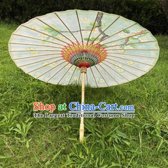 Traditional China Stage Show Umbrella Classical Dance Umbrellas Artware Hand Painting Pear Blossom Oil Paper Umbrella
