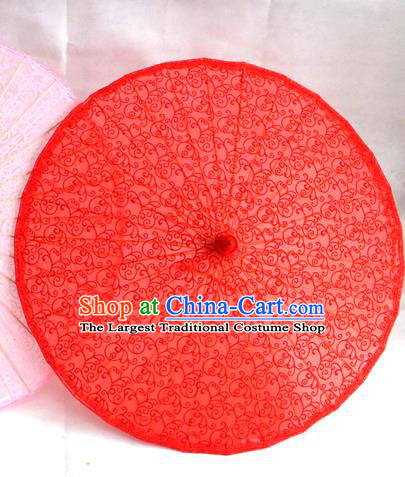 Chinese Red Lace Umbrellas Traditional Hanfu Umbrella Wedding Umbrella Classical Dance Umbrella