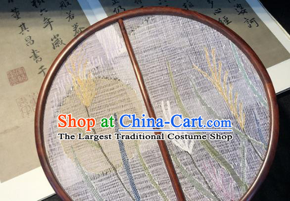 Handmade China Classical Dance Silk Fan Traditional Princess Circular Fan Palace Fan
