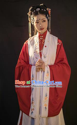 Traditional China Ancient Royal Princess Hanfu Clothing Ming Dynasty Historical Costumes for Patrician Lady