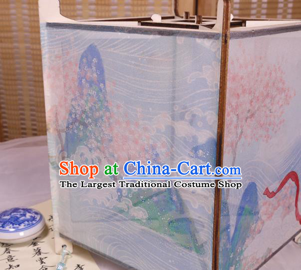 China Traditional Printing Beauty Silk Lanterns Handmade Portable Lamp Classical Palace Lantern