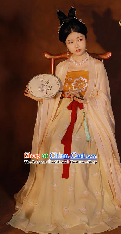Traditional China Tang Dynasty Princess Chang Le Historical Costume Ancient Court Woman Hanfu Dress Clothing