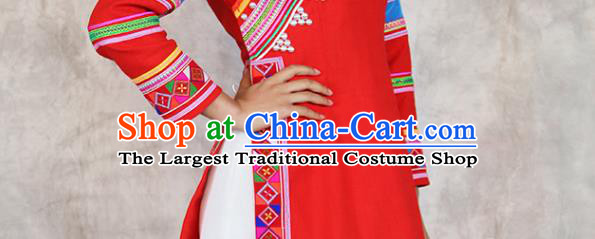 Chinese Yunnan Nationality Folk Dance Dress Outfits Ethnic Woman Costume Lahu Minority Informal Clothing