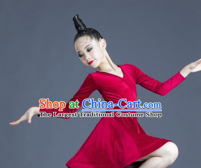 Professional Dance Costume Top Modern Dance Clothing Children Latin Dance Dress