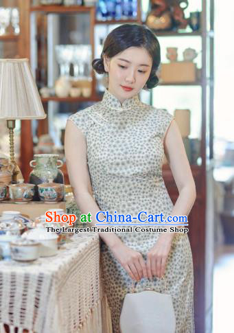 Republic of China Classical Cheongsam Young Lady Clothing National Slim Qipao Dress