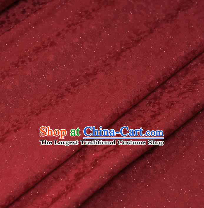 Asian Traditional Qipao Dress Red Silk Fabric Japan Classical Pattern Kimono Brocade Tapestry