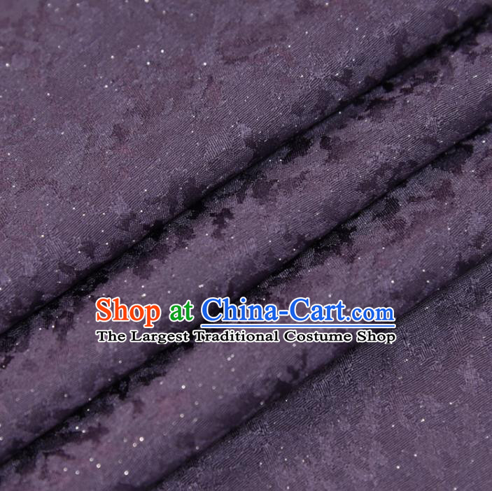 Asian Japan Classical Pattern Kimono Brocade Tapestry Traditional Qipao Dress Purple Silk Fabric