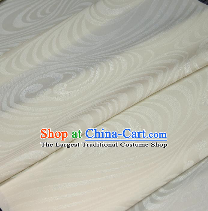 Asian Japan Kimono Beige Brocade Tapestry Traditional Hanfu Dress Classical Pattern Silk Fabric