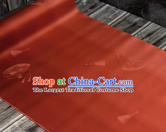 Traditional Japanese Kimono Nishijin Pure Silk Fabric Asian Japan Jacinth Brocade Material