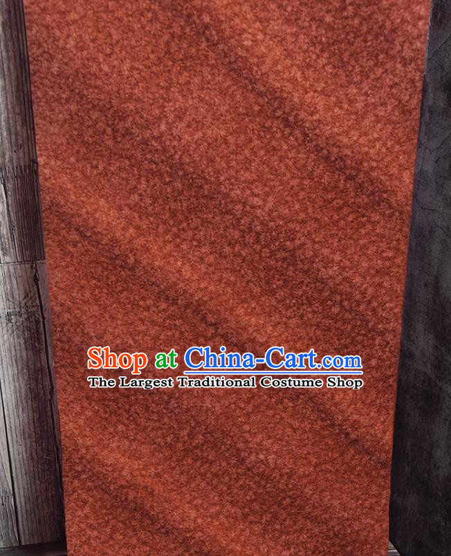 Traditional Japanese Haori Pure Silk Fabric Asian Japan Kimono Brownish Red Brocade Material