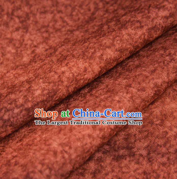 Traditional Japanese Haori Pure Silk Fabric Asian Japan Kimono Brownish Red Brocade Material