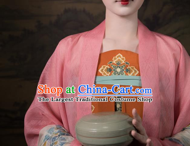 China Traditional Tang Dynasty Imperial Consort Historical Clothing Ancient Court Woman Hanfu Dress Costumes Full Set