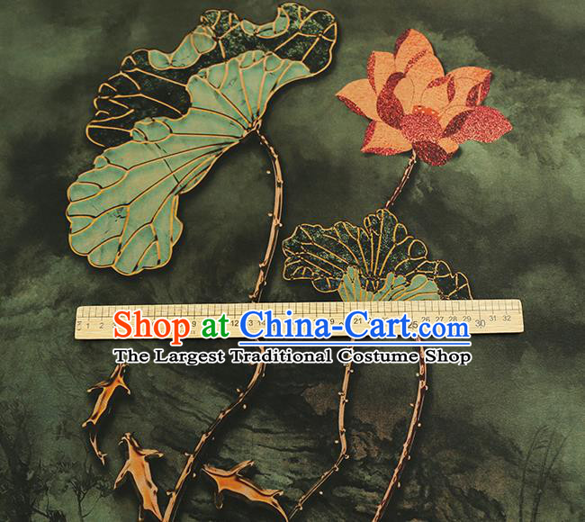 China Traditional Dark Green Brocade Classical Lotus Pattern Qipao Dress Silk Fabric Gambiered Guangdong Gauze