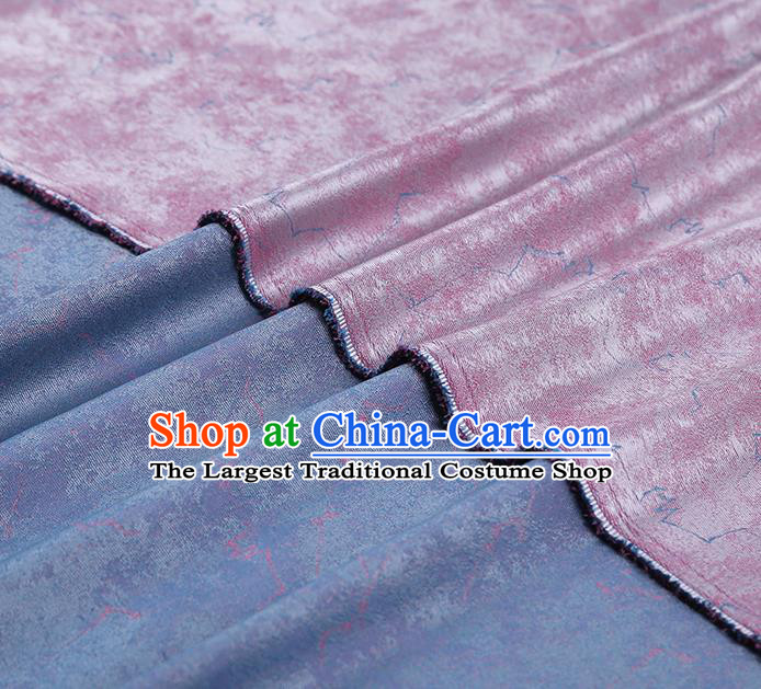China Classical Cheongsam Lilac Silk Fabric Traditional Qipao Dress Song Brocade Drapery