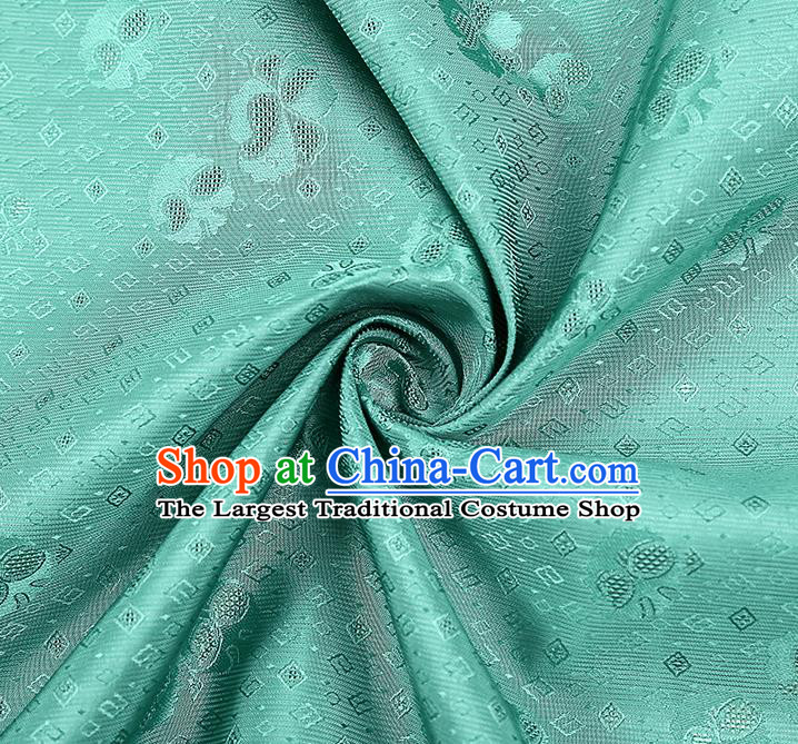 China Traditional Brocade Drapery Classical Cheongsam Green Silk Fabric