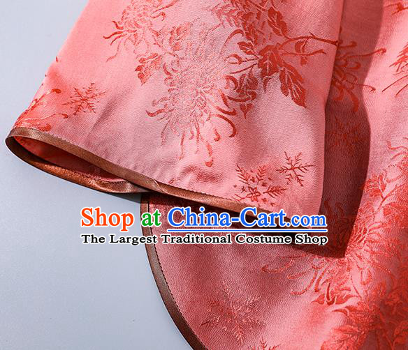 China Traditional Cheongsam Pink Silk Shirt Tang Suit Wide Sleeve Upper Outer Garment