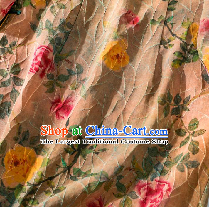 Asian Chinese Classical Silk Cheongsam National Shanghai Beauty Clothing Traditional Ginger Qipao Dress