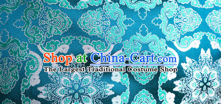 Asian Chinese Classical Elderly Woman Silk Cheongsam Costume Traditional Bride Mother Green Brocade Qipao Dress