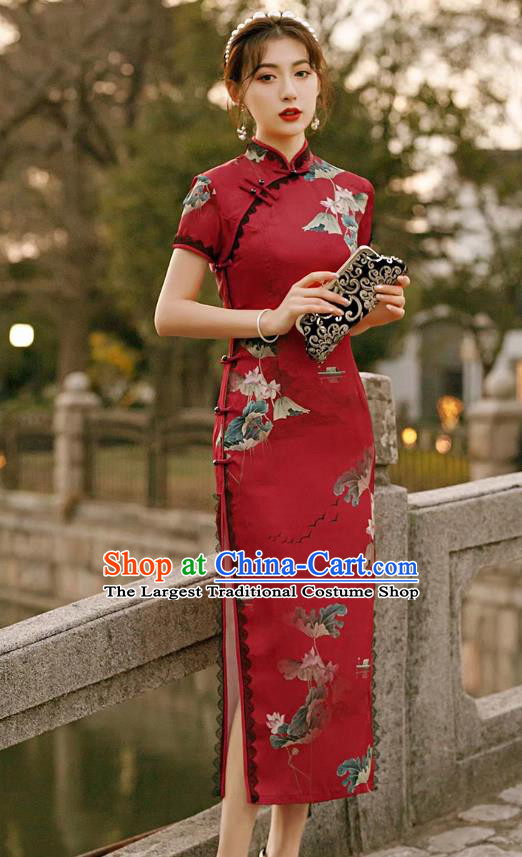 Asian Style Women Modern Cheongsam Dress Classical Qipao Chinese Wedding  Party