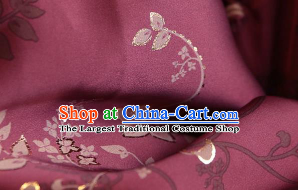 China Tang Suit Wide Sleeve Shirt Traditional Costume National Woman Wine Red Brocade Blouse