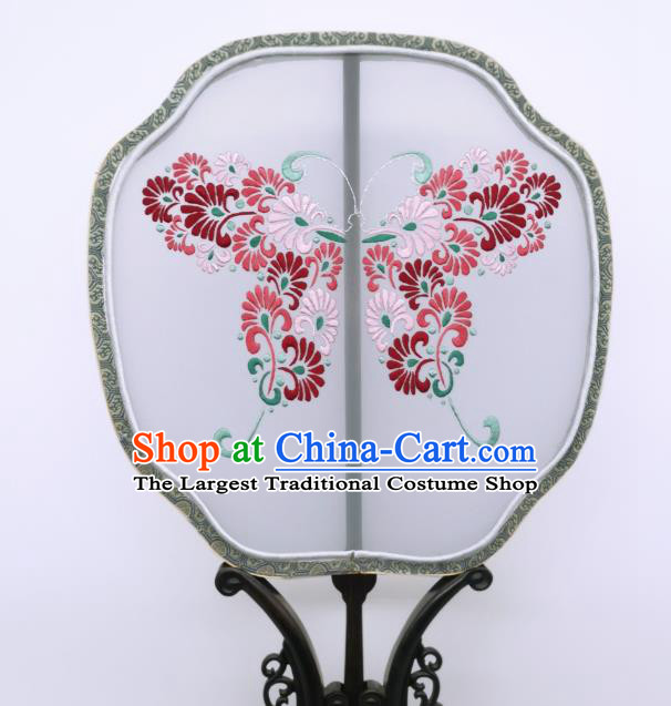 China Suzhou Embroidery Palace Fan Handmade Silk Fan Traditional Cheongsam Dance Fans