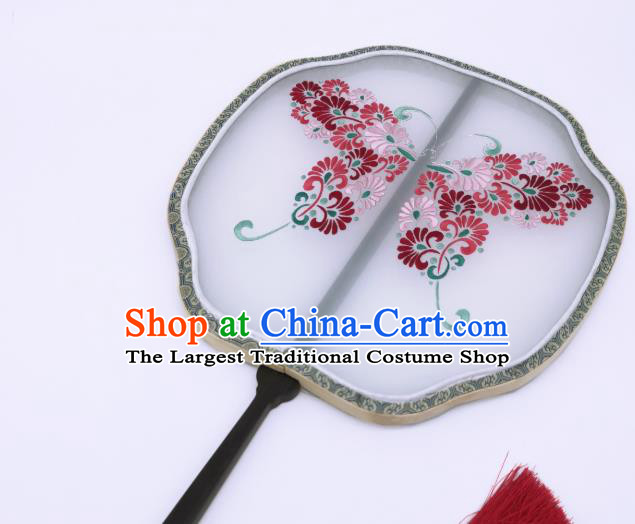China Suzhou Embroidery Palace Fan Handmade Silk Fan Traditional Cheongsam Dance Fans