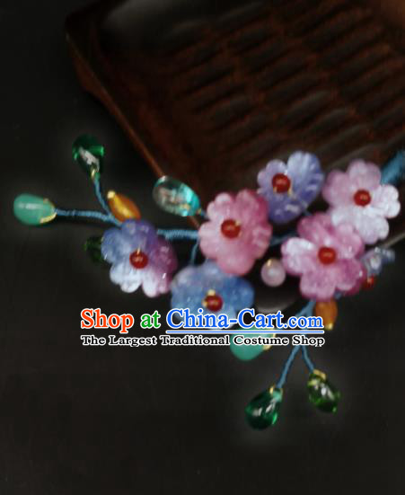 Chinese Traditional Ming Dynasty Hanfu Hairpin Handmade Ancient Princess Plum Blossom Hair Stick