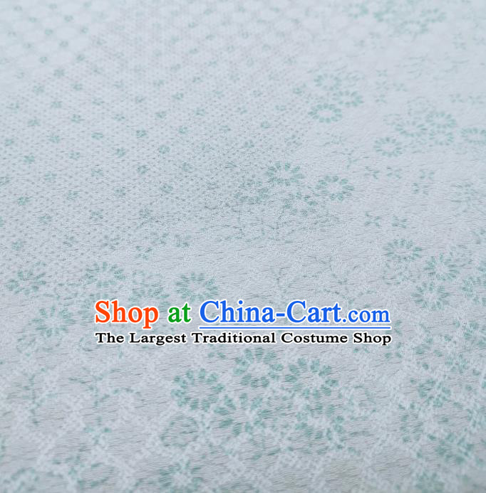 Asian Traditional Japanese Iromuji Yukata Brocade Tapestry Japan Classical Kimono Jacquard Light Green Silk Fabric