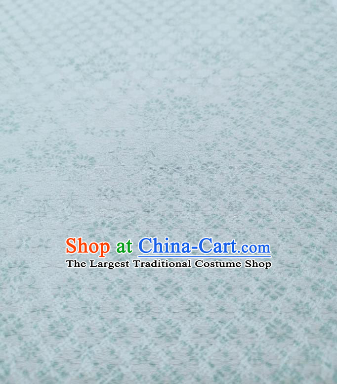 Asian Traditional Japanese Iromuji Yukata Brocade Tapestry Japan Classical Kimono Jacquard Light Green Silk Fabric
