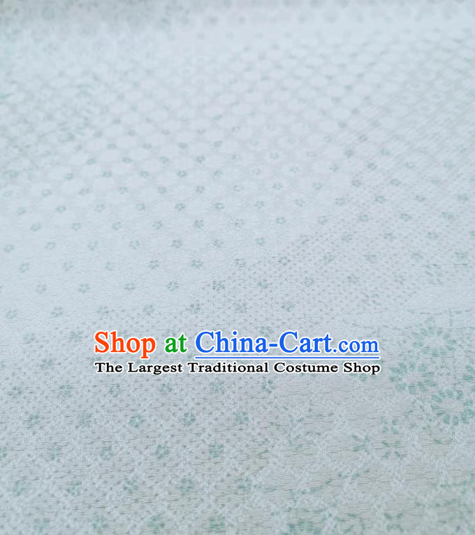 Asian Traditional Japanese Iromuji Yukata Brocade Tapestry Japan Classical Kimono Jacquard Light Green Silk Fabric