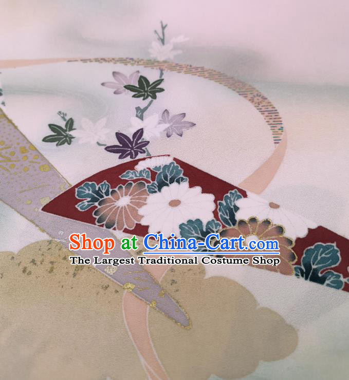 Traditional Japanese Yukata Belt Damask Asian Brocade Tapestry Japan Classical Kimono Silk Fabric