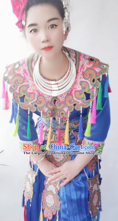 Chinese Guizhou Miao Ethnic Folk Dance Costumes Traditional Miao National Minority Stage Performance Clothing