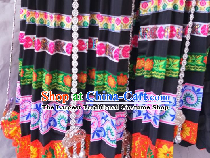 Chinese Hmong Ethnic Woman Folk Dance Costumes Traditional Miao National Minority Clothing