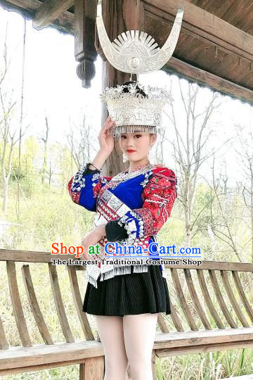 Chinese Guizhou Ethnic Stage Performance Costumes Traditional Miao National Minority Woman Clothing