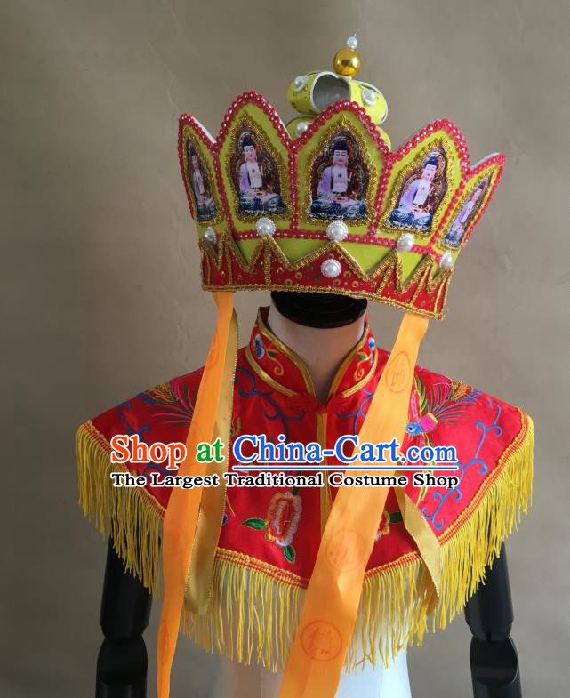 Ancient Chinese Monk Theater and Reenactment Costumes and Necklace