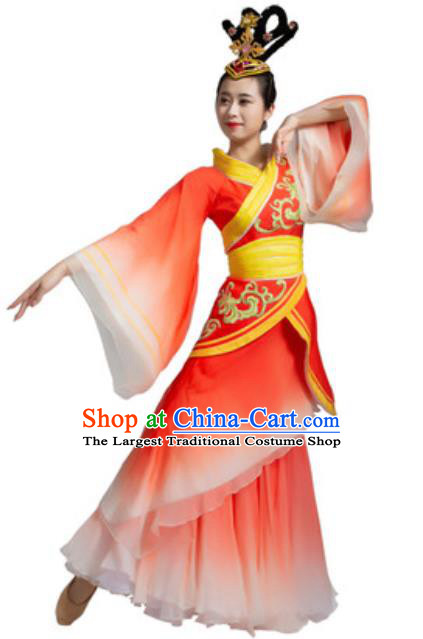 China Classical Dance Costume Goddess Dance Red Hanfu Dress Woman Stage Performance Clothing
