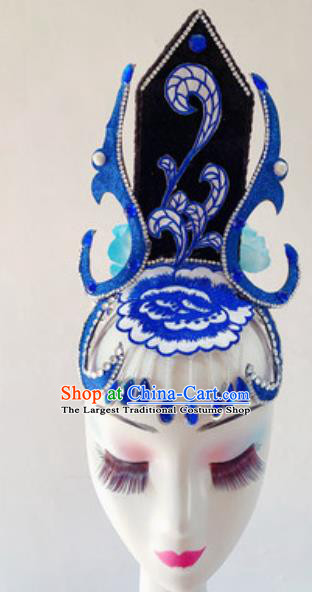 China Traditional Stage Performance Hair Accessories Handmade Wigs Chignon Folk Dance Headwear
