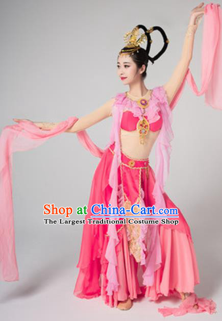 China Classical Dance Stage Performance Pink Dress Chang E Goddess Dance Costume Flying Apsaras Clothing