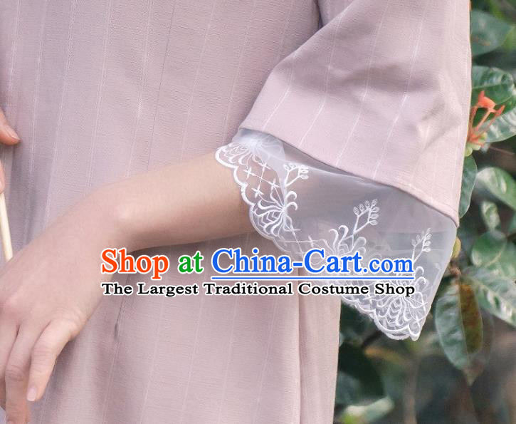 Chinese National Slant Opening Qipao Dress Traditional Clothing Young Lady Cheongsam